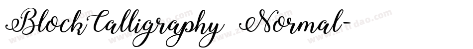 BlockCalligraphy Normal字体转换
